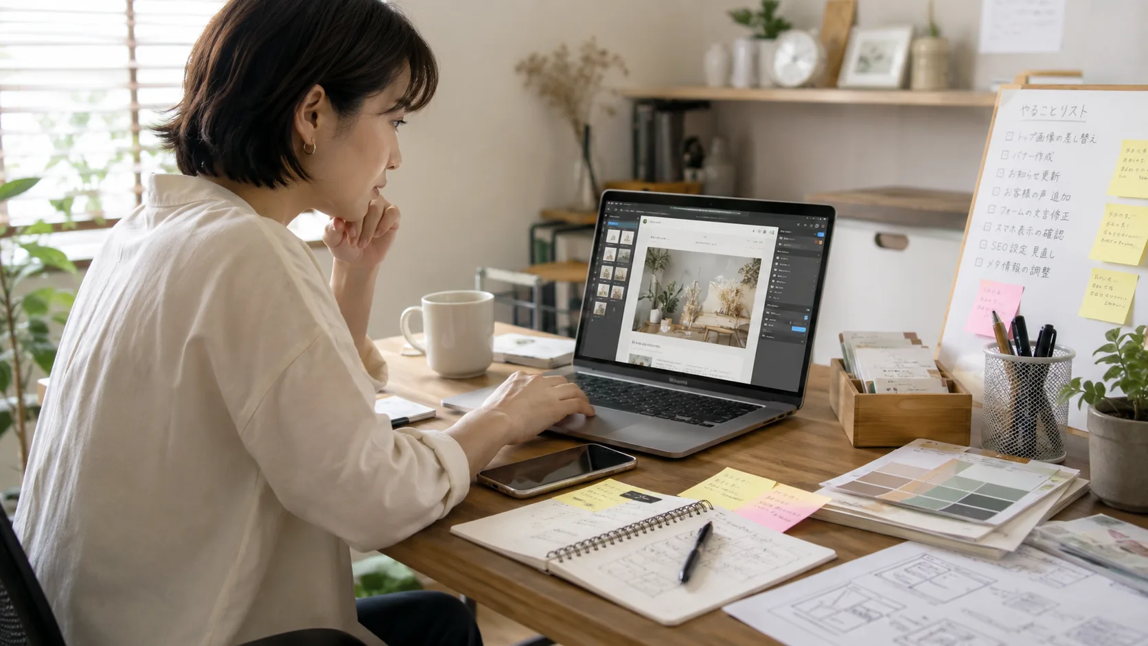 Webサイトの小さな作業を外部パートナーに任せて進めるイメージ
