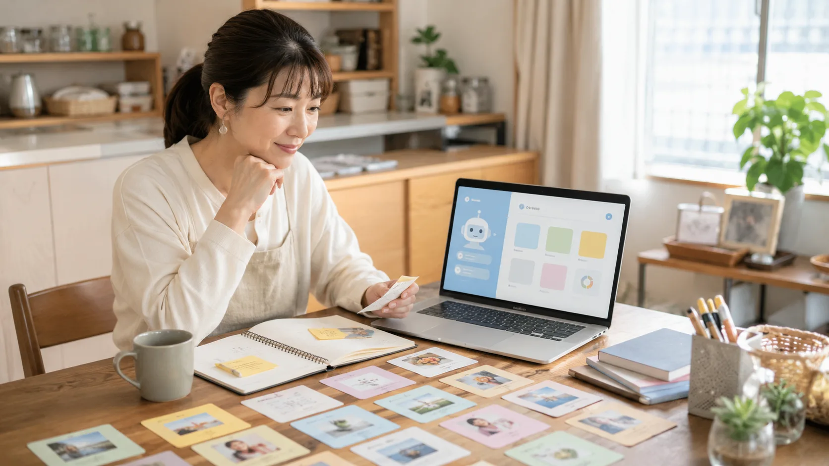 これまでの経験や知識を棚卸ししてオンライン商品を考えるイメージ
